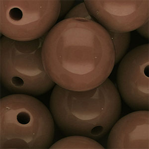 20 mm DQ acrylic beads shiny Brown