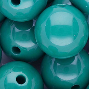 25 mm DQ acrylic beads shiny Turquoise