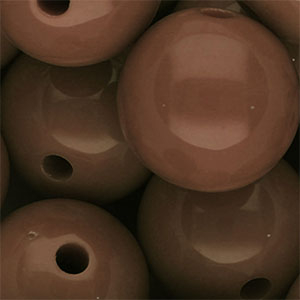 25 mm DQ acrylic beads shiny Brown
