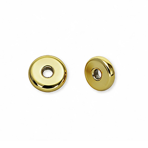 Acrylic beads rondelle Gold