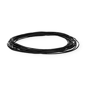 leather round 1mm Black