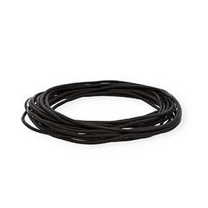 leather round 2mm Black