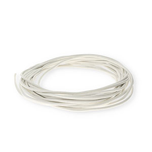 leather round 2mm White