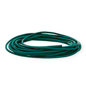 leather round 3mm Dark Teal Green