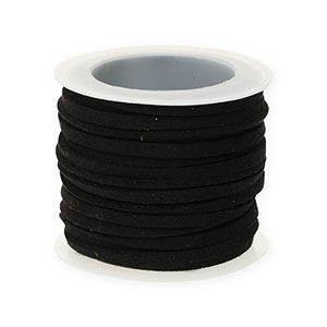 Faux suede flat 3mm Black