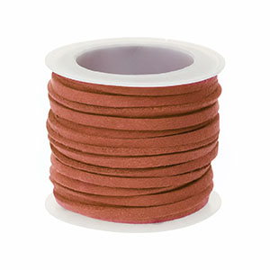Faux suede flat 3mm Burnt orange