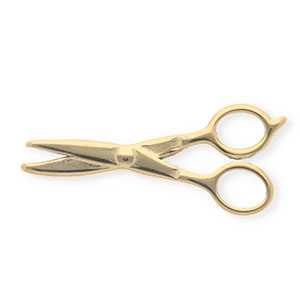 Stainless steel charms scissors Gold