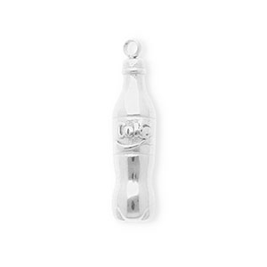 Stainless steel charms cola bottle Silver
