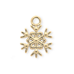 Stainless steel charms snowflake Gold