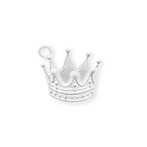 Stainless steel charms crown Silver