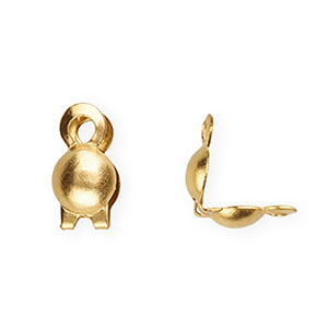 Stainless steel findings calottes 2mm Gold