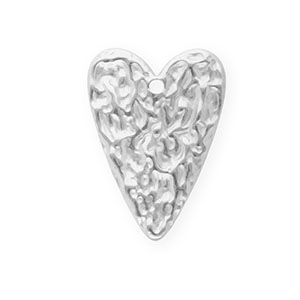 Stainless steel charms heart Silver