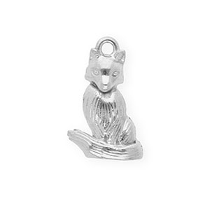 Stainless steel charms fox Silver