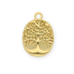 Stainless steel charms tree of life Gold