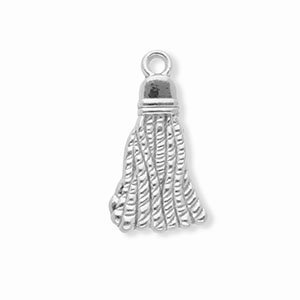 Stainless steel charms tassels Silver