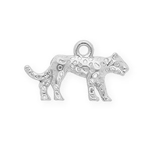 Stainless steel charms leopard Silver