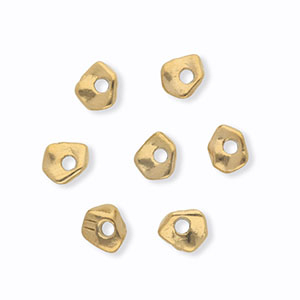 Stainless steel beads spacer nugget Gold