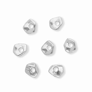 Stainless steel beads spacer nugget Silver