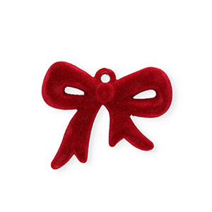 Statement charms bow Burgundy Red
