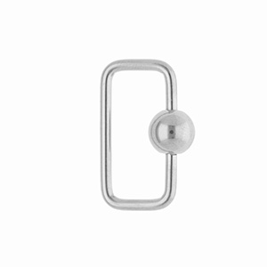 Stainless steel findings clasp rectangle Silver