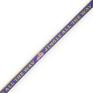 BY31&reg; Ribbon text "jingle all the way" Purple-Pink-Green-Gold