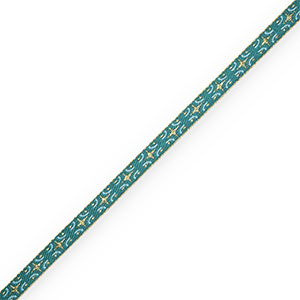 BY31&reg; Ribbon text stars Teal Green-Gold-Powder Blue