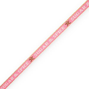 BY31&reg; Ribbon text "sugar & spice" Pink-Brown-White-Gold