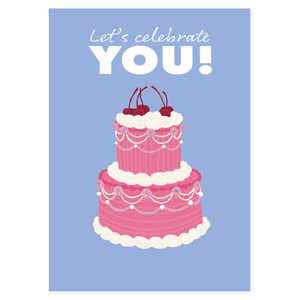 BY31&reg; Jewellery cards "Let's celebrate you" Denim Blue-White-Pink