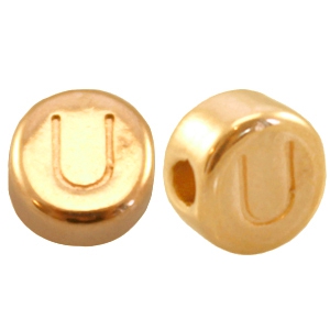 DQ European metal letterbead U Gold (nickel free) 