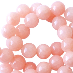 Natural stone beads Marble and Calcite 8mm Rose Peach