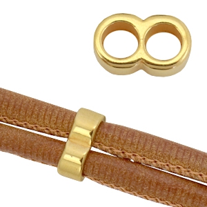 DQ European metal findings connector for 5mm cord Gold (nickel free)