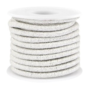 Trendy metallic string Light silver