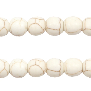 Ceramic beads 8mm Off White