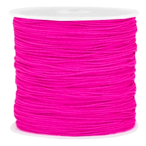 Macram&eacute; bead cord 0.8mm Neon Super Pink