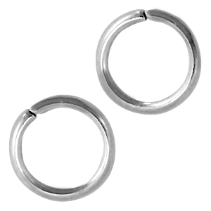 Stainless steel findings jump ring 8mm Silver