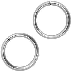 Stainless steel findings jump ring 6mm Silver
