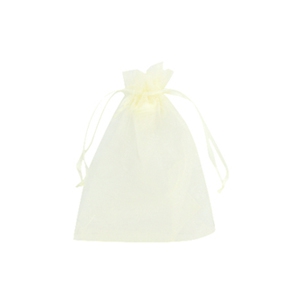 Jewellery organza bags 7x9cm Light yellow