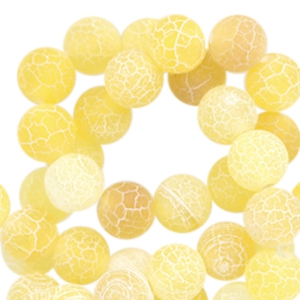 Natural stone beads Chalcedony (Quartz) 8mm Yellow Opal
