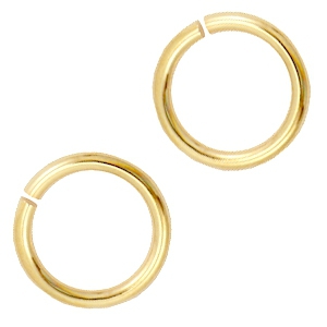 DQ metal findings jump ring 6mm Gold