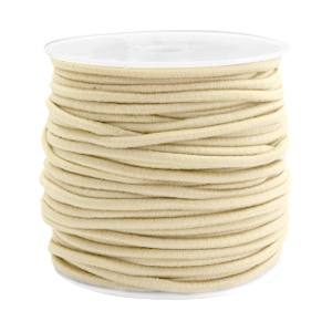 Coloured elastic cord 2.5mm Beige Gold