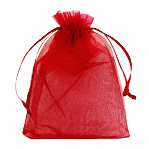 Jewellery Organza Bag 13x18cm Jester Red