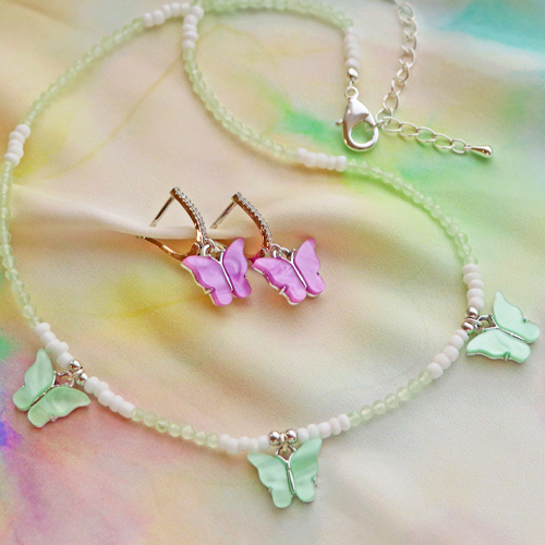 Make your own jewellery with these colourful butterfly charms and connectors