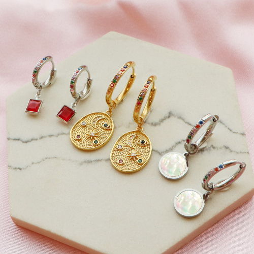 Personalise these stunning stainless steel hoops