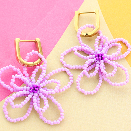 Get creative with earring components with glass seed beads