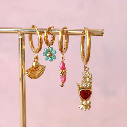 Make unique earrings with our new stainless steel creoles with eyelet