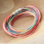 Colourful jewellery with coloured beads, DQ metal and new nylon S-Lon thread