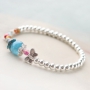 Colourful jewellery with coloured beads, DQ metal and new nylon S-Lon thread