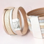 Metallic bracelets made of faux leather and new Basic Quality metal jewellery clasps
