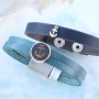 Bracelets and rings with anchors in blue shades