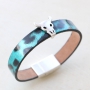 Faux leather jewellery with leopard print and Designer Quality European metal details